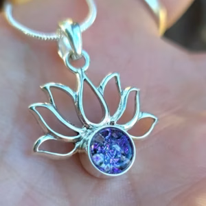 Lotus Flower Cremation Pendant