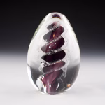 Handmade purple eternity egg memorial made with cremation ash.