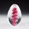 Handmade pink eternity egg memorial made with cremation ash.