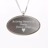 Silver engravable cremation urn pendant with memorial inscription