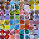 Color chart showing all available color and swirl options for the Cremation Stone Set by Sands of Time.