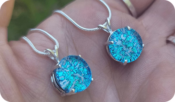 Sterling Silver Halo Cremation Pendant