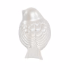 Back view of the Pearl Songbird Keepsake Cremation Urn showing the sculpted feather and tail detailing on a white background