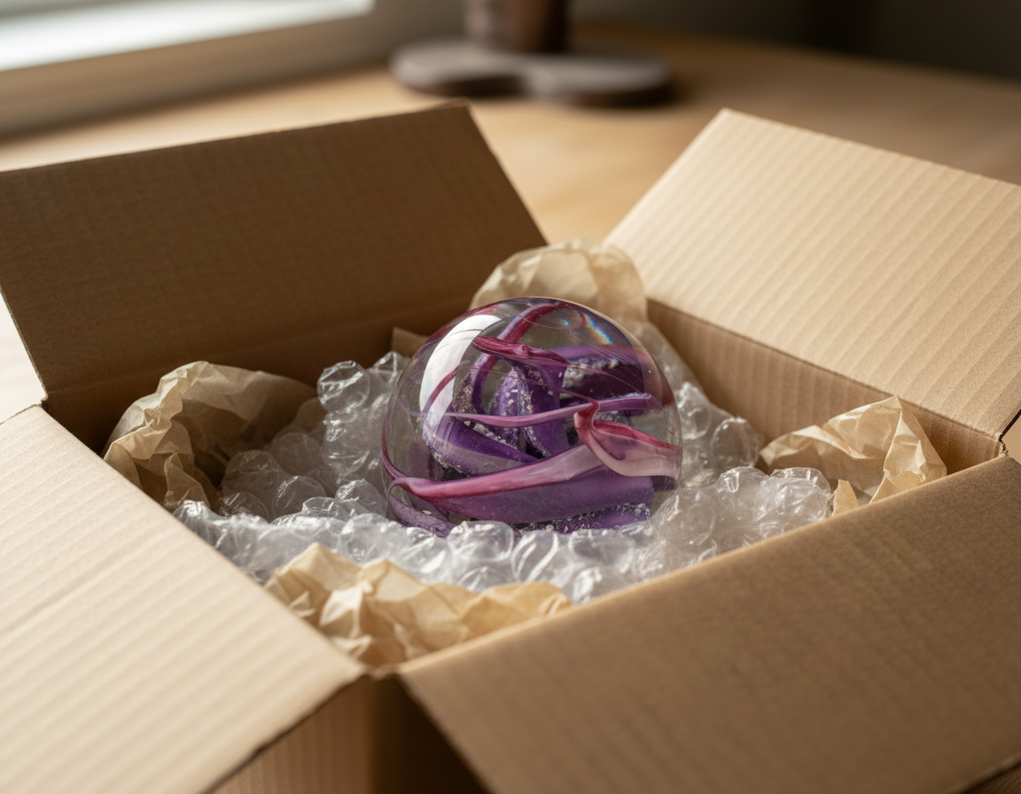 Memorial packaged for shipping