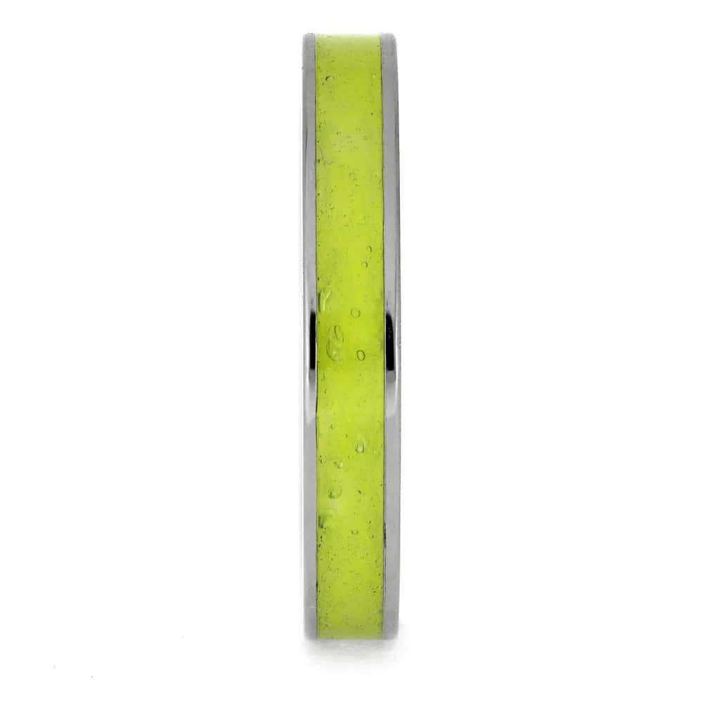 Titanium tennis ball memorial ring layout